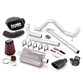 Banks Power 51341-B Stinger System (w/AutoMind); Single Exh; S/S-Black Tip-07-11 Jeep 3.8L Wrangler-