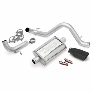 Banks Power 51342-B Monster Exhaust System; S/S-Black Tip-2012-15 Jeep 3.6L Wrangler-2Dr