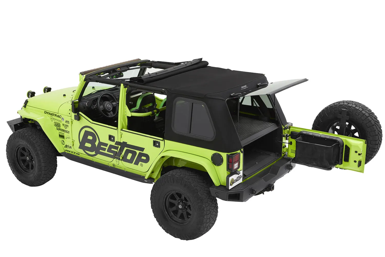 Bestop 54463-17 Jeep® Trektop® Pro Hybrid Slantback Soft Top