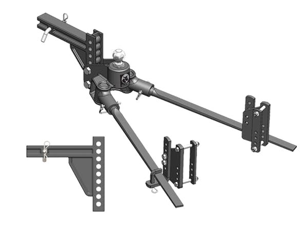 Blue Ox BXW0851 Hitch, Track Pro, 800 Lb, 9 Hole Shank