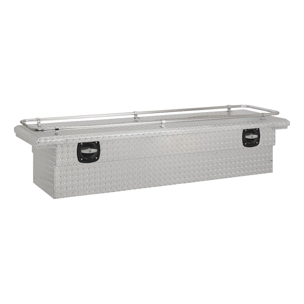 Brandit® APSSL69LP-R 69" Secure Lock Low Profile Crossover Toolbox with Rail (Bright Aluminum Finish)