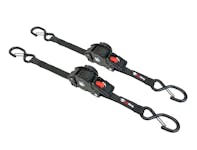 Bull Ring USA R1300 1" x 10' Retractable Ratchet Tie Down (2 Pack)