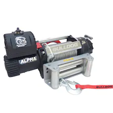 Bulldog Winch 10027 12500lb Alpha Series winch, 90ft wire rope, Roller Fairlead