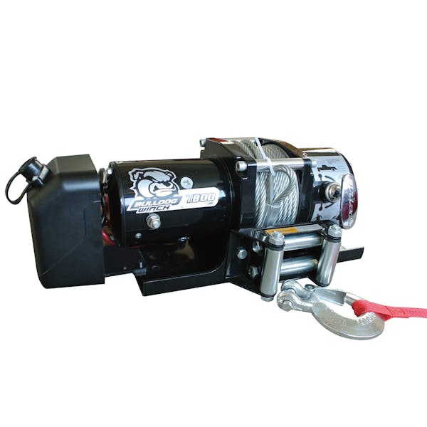 Bulldog Winch 10031 7800lb Trailer Winch, 47' wire Rope, Roller Fairlead, Mnt Plate, Low Profile