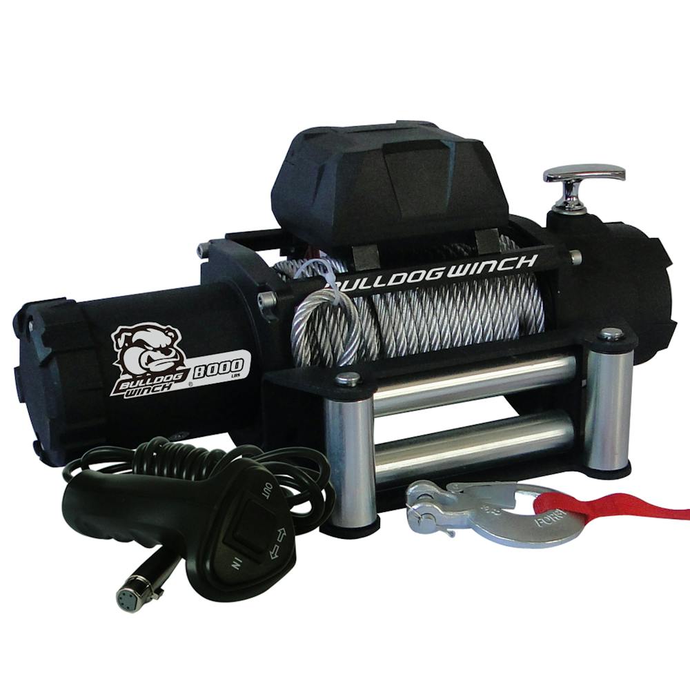 Bulldog Winch 10041 8000lb Winch with 5.2hp Series Wound Motor, Roller
