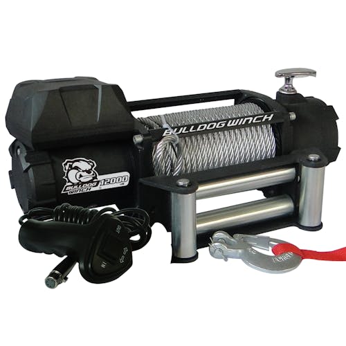 Bulldog Winch 10043 12000lb Winch with 6.0hp Series Wound Motor, Roller