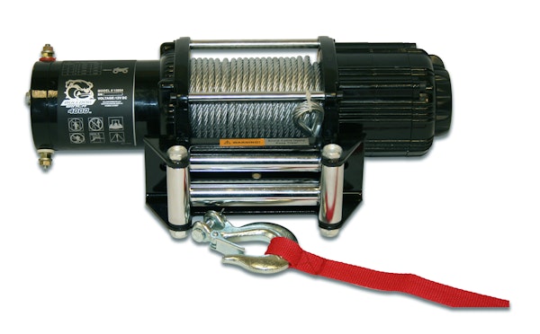 Bulldog Winch Co LLC 15004 4000lb UTV/Utility Winch, Two Switches, Mounting Channel, Roller Fairlead