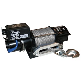 Bulldog Winch Co LLC 15020 4400lb Trailer/Utility Winch 50' Syn Rope, Hawse Fairlead, Mnt Plate