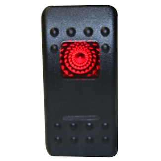 Bulldog Winch Co LLC 20284 Rocker Switch - Momentary (ON)/OFF Lighted Red 3-Pin