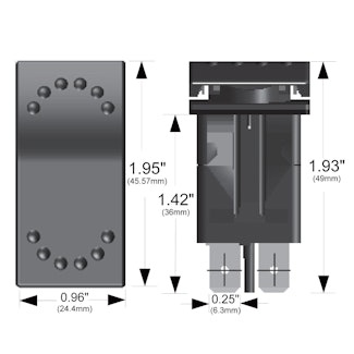 Bulldog Winch Co LLC 20285 Rocker Switch - Momentary (ON)/OFF 4-Pin