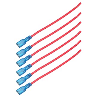 Bulldog Winch Co LLC 20328 Switch Wire 16awg, spade to open, red, 6pcs