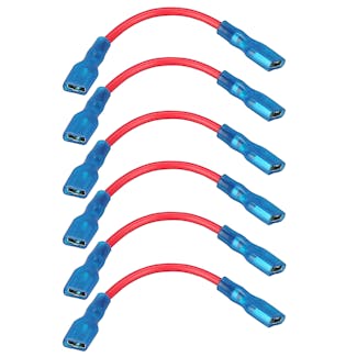 Bulldog Winch Co LLC 20330 Switch Wire 16awg, spade to spade, red, 6pcs