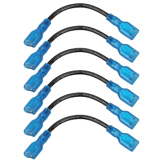 Bulldog Winch Co LLC 20331 Switch Wire 16awg, spade to spade, black, 6pcs