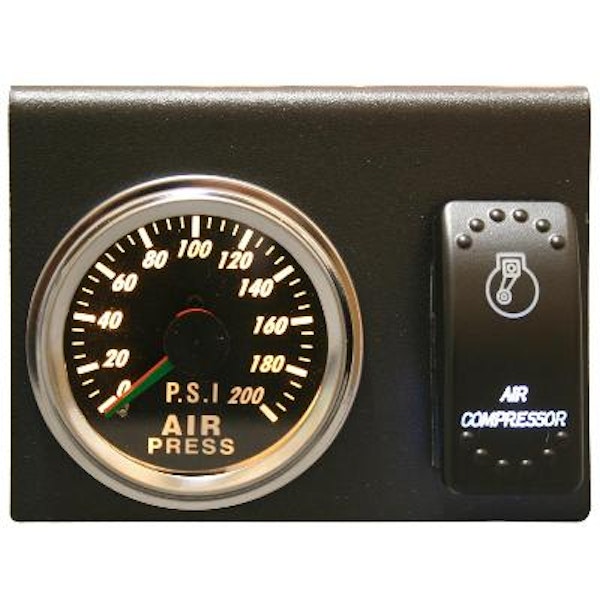 Bulldog Winch Co LLC 42079 200PSI Dual Air Pressure Gauge, Switch, Bracket Set