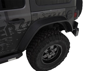 Bushwacker 10100-07 Flat Style Jeep Fender Flares, 2pc