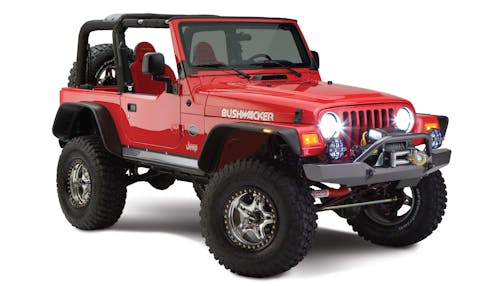 Bushwacker 10920-07 Flat Style Jeep Fender Flares, 4pc