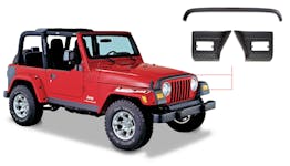 Bushwacker 14005 Trail Armor Hood Stone Guard and Front Corners, Black