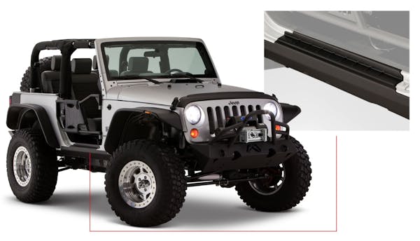 Bushwacker 14011 Trail Armor Rocker Panel and Sill Plate Covers, Black