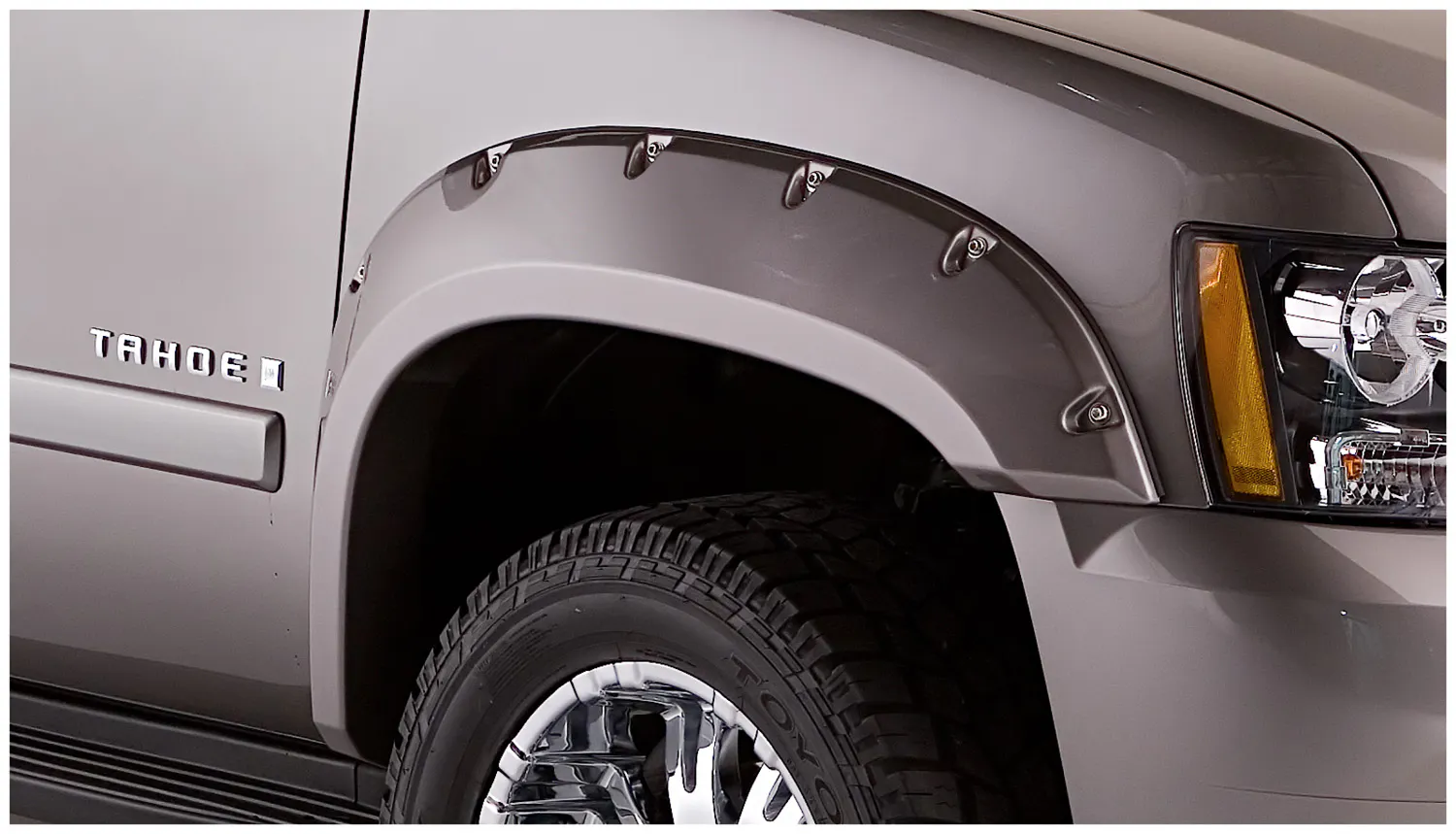 Pinnacle Flares Pocket Rivet Style Fender Flares For Chevy Avalanche 2007-2013 – Textured Black, 4 Piece Set