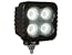 Buyers Products Company 1492198 Heated 4 Inch Square Led Flood Light - Clear