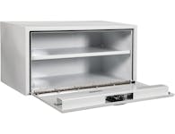 Buyers Products Company 1702406 18X18X36 Inch White Steel Underbody Truck Box With Built-In Shelf