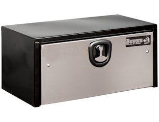 Buyers Products Company 1704705 24X24X36 Inch Black Steel Truck Box With Stainless Steel Door