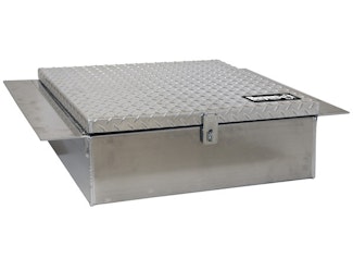 Buyers Products Company 1705190 9X24X22 Inch Heavy Duty Diamond Tread Aluminum Between-The-Frame Truck Box