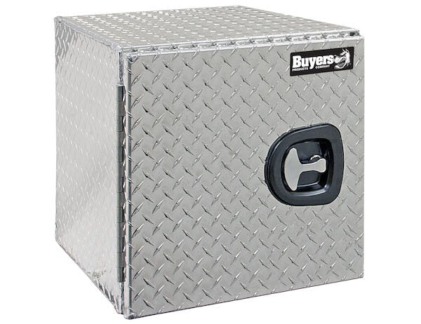 Buyers Products Company 1705203 18X18X30 Inch Diamond Tread Aluminum Underbody Truck Box - Single Barn Door