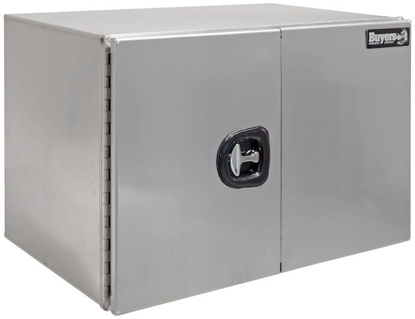 Buyers Products Company 1705415 18X18X60 Inch Xd Smooth Aluminum Underbody Truck Box With Barn Door