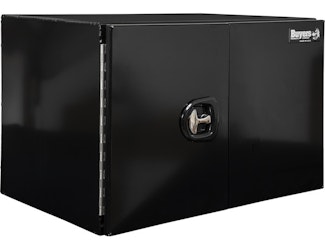 Buyers Products Company 1705835 24X24X36 Inch Black Smooth Aluminum Underbody Truck Tool Box - Double Barn Door