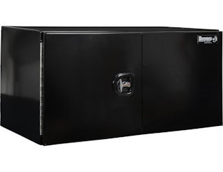 Buyers Products Company 1705840 24X24X48 Inch Black Smooth Aluminum Underbody Truck Tool Box - Double Barn Door