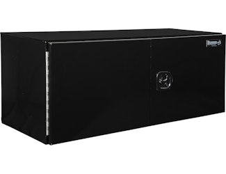 Buyers Products Company 1705845 24X24X60 Inch Black Smooth Aluminum Underbody Truck Tool Box - Double Barn Door
