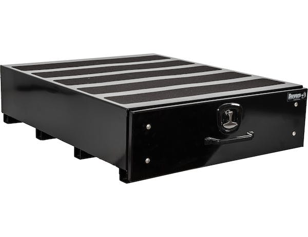 Buyers Products Company 1718370 12X48X40 Black Smooth Aluminum Slide Out Truck Bed Box