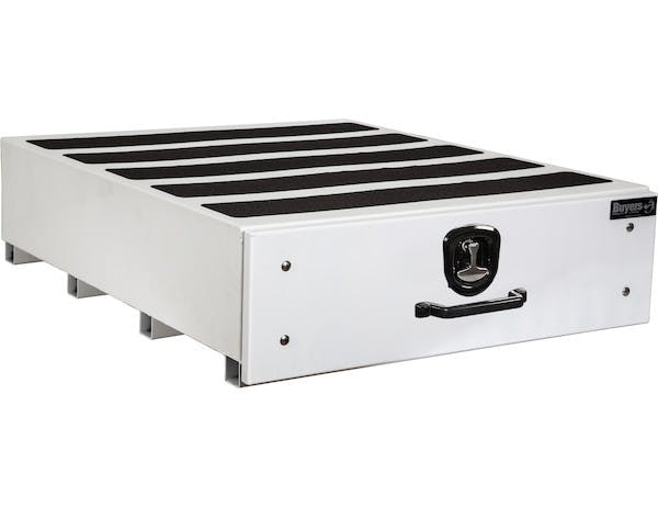 Buyers Products Company 1718470 12X48X40 Smooth White Aluminum Slide Out Truck Bed Box