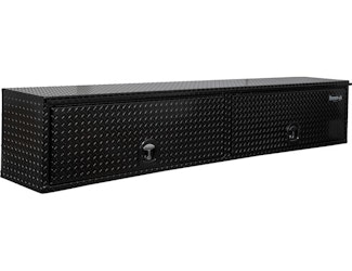 Buyers Products Company 1721768 18X16X96 Black Diamond Tread Aluminum Topsider Truck Box With Flip-Up Door