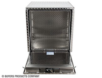 Buyers Products Company 1735133 24X24X30 Inch Diamond Tread Aluminum Underbody Truck Box With 3-Pt. Latch