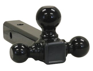 Buyers Products Company 1802200 Tri-Ball Hitch-Solid Shank With Black Towing Balls