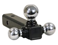 Buyers Products Company 1802205 Tri-Ball Hitch Solid Shank With Chrome Balls