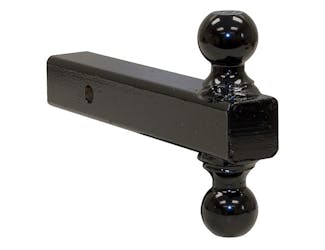 Buyers Products Company 1802215 Double-Ball Hitch Solid Shank With Black Balls (2 In., 2-5/16 In.)