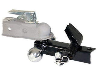 Buyers Products Company 1802279 Tri-Ball Hitch Solid Shank With Pintle Hook And Chrome Balls