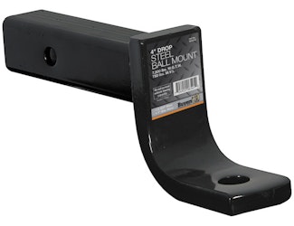 Buyers Products Company 1803010 2 Inch Ball Mount With 4 Inch Drop X 8 Inch Long Tube Black