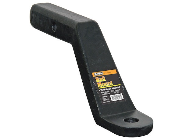 Buyers Products Company 1803059 2 Inch Heavy-Duty Ball Mount 6 Inch Drop X 9-3/8 Long Tube Black For 1-1/4 Hole