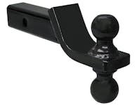 Buyers Products Company 1803215 Towing Ball Mount With Dual Black Balls - 2 Inch And 2-5/16 Inch Balls
