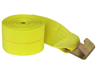 Buyers Products Company 1903070 4 Inch X 27 Foot Winch Strap With Flat Hook - 15,000 Pound Capacity