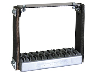 Buyers Products Company 5231112 Flexible Rubber Step With Galvanized Steel Diamond Deck-Span Tread - 12X11 Inch