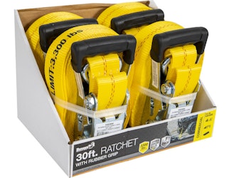 Buyers Products Company 5483000CC 30 Foot Commercial Grade Ratchet Strap With Soft Rubber Grips
