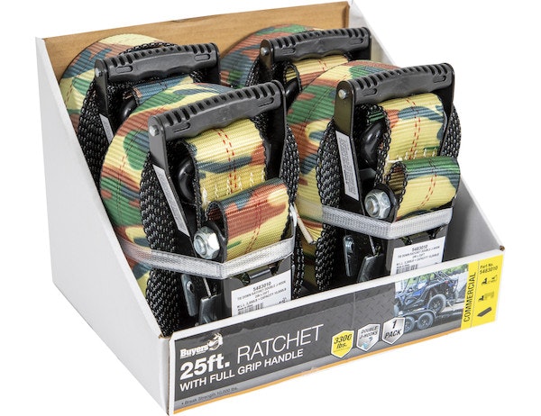 Buyers Products Company 5483010CC 25 Ft. Commercial Grade Ratchet Tie Down -  Camo, Full Cut Case