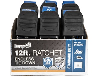 Buyers Products Company 5483200CC 12 Foot Standard Duty Endless Ratchet Tie Down - 600 Pound Capacity