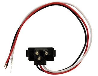 Buyers Products Company 5620350 Dot Light Plug 3-Pin Right Angle Male With Stripped Power And #10 Ring On Ground