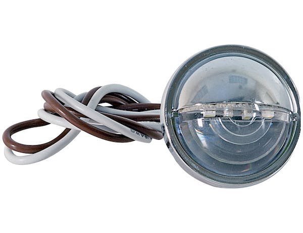 Buyers Products Company 5621534 1.5 Inch Clear Round License/Utility Light With 4 Led